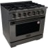 Kucht Professional Gemstone™ KXD36TT - 36 Inch Freestanding Dual Fuel Range