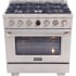 Kucht Professional KXP36SS - KX Series 36 Inch Freestanding Dual Fuel Range in Front View