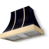 La Cornue CornuFé Cascade CH3630CACBLKPB - 36 Inch Wall Mount Range Hood