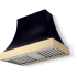 La Cornue CornuFé Cascade CH3630CACBLKPBNB - 36 Inch Wall Mount Range Hood