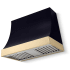 La Cornue CornuFé Marquee CH3630MRQBLKPB - 36 Inch Wall Mount Range Hood