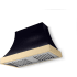 La Cornue CornuFé Cascade CH4430CACBLKPBNB - 44 Inch Wall Mount Range Hood