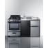 Summit ACK63GASBSS 63 Inch All-In-One Kitchenette with Gas Range, Top ...