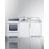 Summit ACK72ELSTW - 72 Inch All-In-One Kitchenette with Sink &amp; Faucet