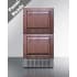 Summit ADRD18H34 - 18 Inch Commercial Outdoor 2-Drawer Refrigerator Panel Ready Drawer Fronts