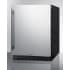Summit AL55 - 24 Inch Built-In Undercounter Refrigerator Fully Finished Black Cabinet
