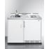 Summit C48ELGLASSPUMPMB - 48 Inch Mobile All-In-One Kitchenette