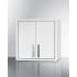 Summit CAB1818WHITE - 18 Inch Wall Cabinet Stainless Steel Handles