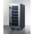 Summit Classic Collection CL155WC - 15 Inch Under Counter Wine Cellar with 5 Stainless Steel Trimmed Wooden Shelves