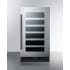 Summit Classic Collection CL18WCCSSLHD - 18 Inch Undercounter Wine Cellar (Image Shown with Right Hinge)