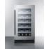 Summit Classic Collection CL18WCCSSLHD - 18 Inch Undercounter Wine Cellar 29 Bottle Capacity (Image Shown with Right Hinge)
