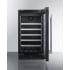 Summit Classic Collection CL18WCCSSLHD - 18 Inch Undercounter Wine Cellar 5 Stainless Steel Trimmed Wooden Shelves (Image Shown with Right Hinge)