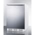 AccuCold CT66LWBISSHH - 24 Inch Built-In Compact Refrigerator Stainless Steel Door &amp; Fully Finished White Cabinet