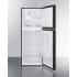 Summit FF1087BIM - 24 Inch Freestanding Top Freezer Refrigerator Adjustable Glass Shelves