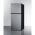 Summit FF1089PL - 24 Inch Freestanding Top Freezer Refrigerator Stainless Steel Look and Black Cabinet