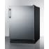 Summit FF6BK2SSLHD - 24 Inch Freestanding All-Refrigerator Black Cabinet (Image Shown with Right Hinge Door)