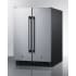 Summit FFRF24SS - 24 Inch Built-In Side-by-Side Refrigerator Black Cabinet
