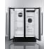 Summit FFRF24SS - 24 Inch Built-In Side-by-Side Refrigerator 6 Adjustable Shelves