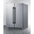 Summit FFRF24SSCSS - 24 Inch Built-In Side-by-Side Refrigerator Stainless Steel Cabinet