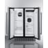 Summit FFRF24SSCSS - 24 Inch Built-In Side-by-Side Refrigerator 6 Adjustable Shelves