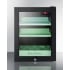 Summit LX114LG - BeautiFridge™ 14 Inch Compact Cosmetics Refrigerator Glossy Mint Green Shelves
