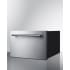 Summit LX1D - BeautiFridge™ 18 Inch Built-In Single Cosmetics Drawer Refrigerator Fully Finished Black Cabinet