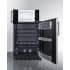 Summit MRF6BK2SSA - 24 Inch Freestanding All-Refrigerator/Microwave Combination 5.8 cu. ft. Capacity
