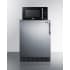 Summit MRF6BK2SSALHD - 24 Inch Freestanding All-Refrigerator/Microwave Combination