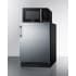 Summit MRF708BLSSA - 24 Inch Freestanding All-Refrigerator/Microwave Combination Angle View