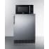 Summit MRF708BLSSA - 24 Inch Freestanding All-Refrigerator/Microwave Combination
