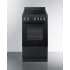 Summit REXT20BL - 20 Inch Slide-In Electric Range (Shown with Removable Backguard)