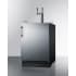 Summit Commercial Series SBC7BRSCF2 - 24 Inch Freestanding Cold Brew Coffee Kegerator Fully Finished Black Cabinet (Leg Shield Included)
