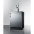 Summit Commercial Series SBC7BRSCM2 - 24 Inch Freestanding Cold Brew/Nitro Coffee Kegerator Fully Finished Black Cabinet (Leg Shield Included)