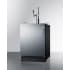 Summit Commercial Series SBC7BRSCM2LHD - 24 Inch Freestanding Cold Brew/Nitro Coffee Kegerator Fully Finished Black Cabinet (Leg Shield Included)