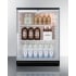 Summit Commercial Series SCR600BGLBIHV - Commercial Series 24 Inch Built-In Beverage Center Adjustable Glass Shelves &amp; Half-Sized Wire Shelf
