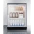 Summit Commercial Series SCR600BGLBITB - Commercial Series 24 Inch Built-In Beverage Center Adjustable Glass Shelves &amp; Half-Sized Wire Shelf