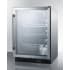 Summit Commercial Series SCR610BLCHCSS - Commercial Series 24 Inch Built-In Single Zone Wine Cellar Double-Pane Tempered Glass Door &amp; Professional Stainless Steel Handle
