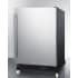 Summit Commercial Series SCR610BLSDRI - Commercial Series 24 Inch Built-In Mini Reach-In Beverage Center with Stainless Steel Reversible Door, Factory Installed Lock, Professional Handle, and Factory Installed Dolly