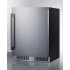 Summit SDHR2444 - 24 Inch Built-In Undercounter Refrigerator Fully Finished Black Cabinet