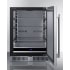 Summit SDHR2444 - 24 Inch Built-In Undercounter Refrigerator Stainless Steel Interior