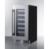 Summit SDHW1532 - 15 Inch Built-In Wine Cellar Fully Finished Black Cabinet