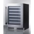Summit SDHW2442 - 24 Inch Built-In Wine Cellar Fully Finished Black Cabinet
