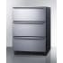 Summit SP6DS3D - 24 Inch Built-In Undercounter 3-Drawer Refrigerator Fully Finished Cabinet