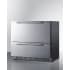 Summit SPR36DROS - 36 Inch Built-In Outdoor Double Drawer Refrigerator Fully Finished Black Cabinet
