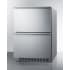 Summit SPRF34D7 - 24 Inch Built-In Double Drawer Refrigerator Fully Finished Stainless Steel Cabinet