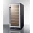 Summit SWC1535B - 15 Inch Built-In Undercounter Wine Cellar Fully Finished Black Cabinet