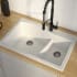 Kraus Quarza Series KGD442WHITEPST1WH - Angle Top View