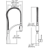 Elkay Avado Collection LKAV4061CR - Avado Single Hole Kitchen Faucet - Dimension