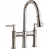 Elkay Explore Collection LKEC2037LS - Three Hole Bridge Faucet with Pull-down Spray and Lever Handles
