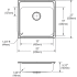 Elkay CuVerro LRAD2222551CU - Antimicrobial Copper Single Bowl Drop-In Sink Dimensions